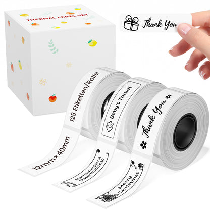 JIOCDX White Label for D30 Label Maker Machine with Tape for Smartphone